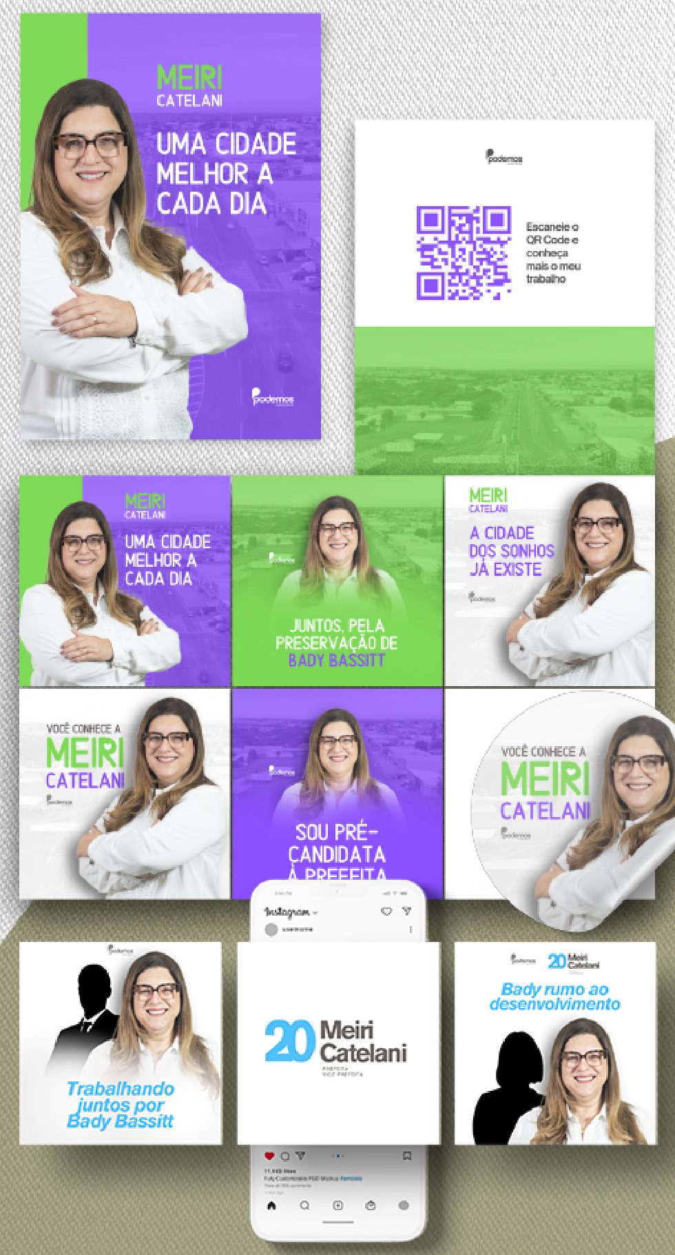Peças da campanha de Meiri Catelani em Bady Bassitt